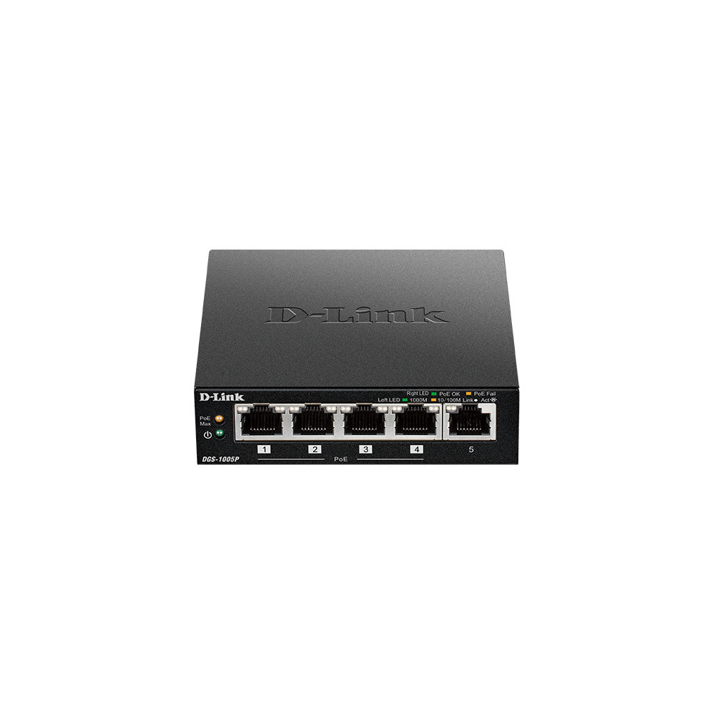 SWITCH D-LINK 5P DGS-1005P E 10 100 1000 4P PoE SOHO