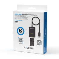 DOCK AISENS USB-C M.2 NGFF SATA NVME A USB3.1 GEN2 NEGRA ASUC-M2D011-BK