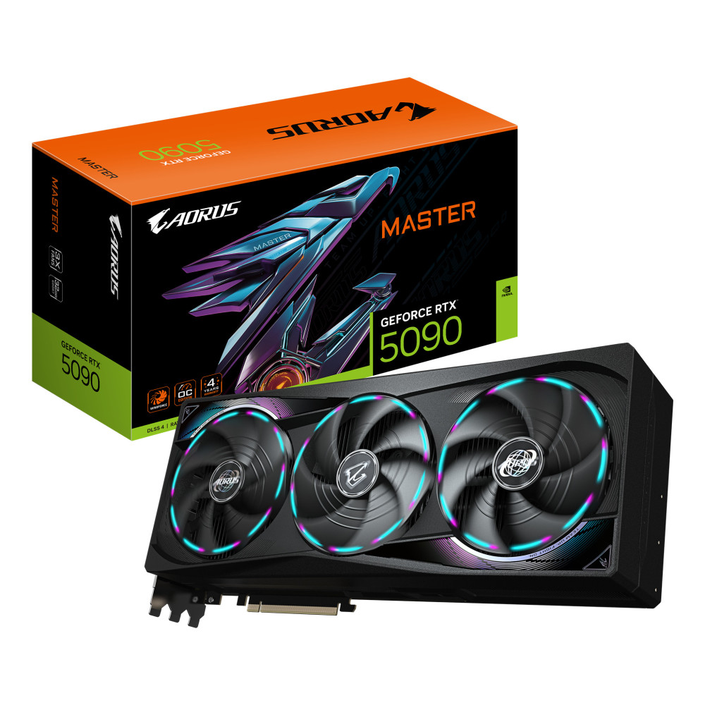VGA PCI-EX NVIDIA GIGABYTE RTX5090 AORUS MASTER 32G GDDR7 PCIE HDMI 3DP 3VEN