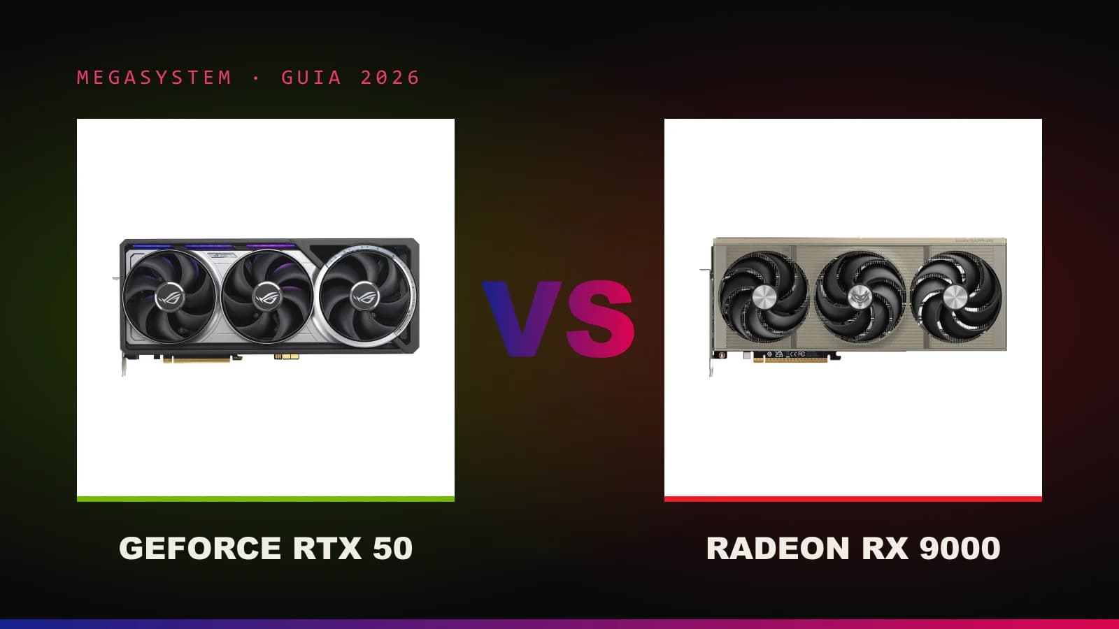 RTX 50 vs Radeon RX 9000: a GeForce RTX 5090 and a Radeon RX 9070 XT head to head